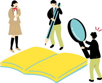 テストを見る人のイラスト